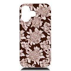 Mid Century Retro Floral 1970s 1960s Pattern 106 Iphone 16 Black Uv Print Pc Hardshell Case by violetheavensky