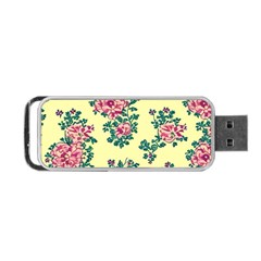 Retro 1880s Flowers Pattern 8 Portable Usb Flash (two Sides) by violetheavensky