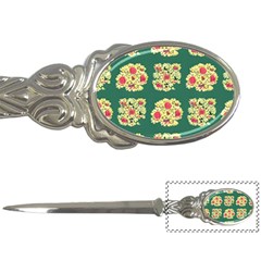 Retro 1880s Flowers Pattern 6 Letter Opener by violetheavensky