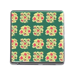 Retro 1880s Flowers Pattern 6 Memory Card Reader (square 5 Slot) by violetheavensky
