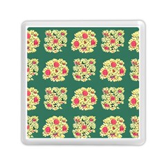 Retro 1880s Flowers Pattern 6 Memory Card Reader (square) by violetheavensky