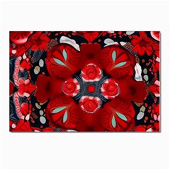 Mid Century Retro Floral 1970s 1960s Pattern 105 Postcards 5  X 7  (pkg Of 10) by violetheavensky