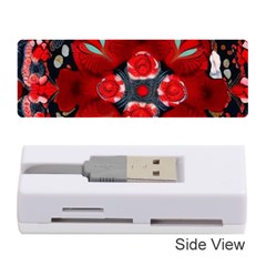 Mid Century Retro Floral 1970s 1960s Pattern 105 Memory Card Reader (stick) by violetheavensky