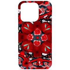 Mid Century Retro Floral 1970s 1960s Pattern 105 Iphone 15 Pro Black Uv Print Pc Hardshell Case by violetheavensky