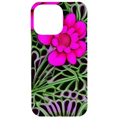 Mid Century Retro Floral 1970s 1960s Pattern 99 Iphone 15 Pro Max Black Uv Print Pc Hardshell Case by violetheavensky