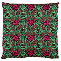 Retro 1880s Flowers Pattern 3 Large Cushion Case (two Sides) by violetheavensky