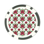 Retro 1880s Flowers Pattern 2 Poker Chip Card Guard Front