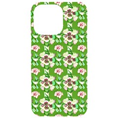 Retro 1880s Flowers Pattern 4 Iphone 15 Pro Max Black Uv Print Pc Hardshell Case by violetheavensky