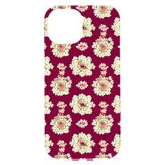 Retro 1880s Flowers Pattern Iphone 15 Plus Black Uv Print Pc Hardshell Case by violetheavensky
