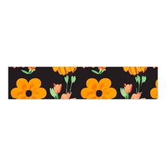 Retro 40s 50s Flowers Pattern Halloween 3 Velvet Scrunchie by violetheavensky