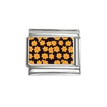 Retro 40s 50s Flowers Pattern Halloween 4 Italian Charm (9mm) Front