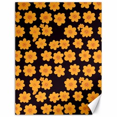 Retro 40s 50s Flowers Pattern Halloween 4 Canvas 18  X 24  by violetheavensky