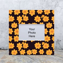 Retro 40s 50s Flowers Pattern Halloween 4 White Box Photo Frame 4  X 6  by violetheavensky