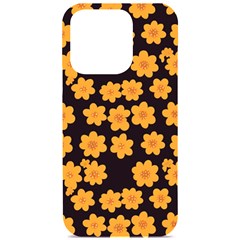 Retro 40s 50s Flowers Pattern Halloween 4 Iphone 15 Pro Black Uv Print Pc Hardshell Case by violetheavensky