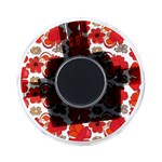 Mid Century Retro Floral 1970s 1960s Pattern 91 On-the-Go Memory Card Reader Front