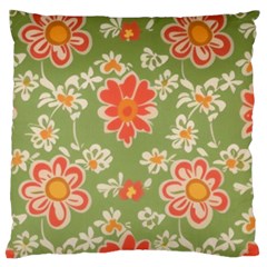 Retro 40s 50s Mexico Flowers Pattern 3 Standard Premium Plush Fleece Cushion Case (one Side) by violetheavensky