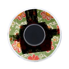 Retro 40s 50s Mexico Flowers Pattern 3 On-the-go Memory Card Reader by violetheavensky