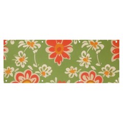 Retro 40s 50s Mexico Flowers Pattern 3 Banner And Sign 8  X 3  by violetheavensky