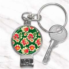Retro 40s 50s Mexico Flowers Pattern 2 Nail Clippers Key Chain by violetheavensky
