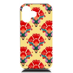 Retro 40s 50s Mexico Flowers Pattern 4 Iphone 16 Black Uv Print Pc Hardshell Case