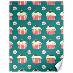 Retro 40s 50s Cupcake Pattern 2 Canvas 18  X 24  by violetheavensky