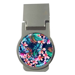Hawaiian Flowers Hawaii Money Clips (round)  by Cemarart