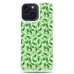 Leaves Pattern Texture Seamless Iphone 15 Plus Tpu Uv Print Case by Hannah976