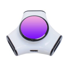 Cotton Candy Pink To Indigo Violet Linear Gradient 3-port Usb Hub by GradientsOmbre
