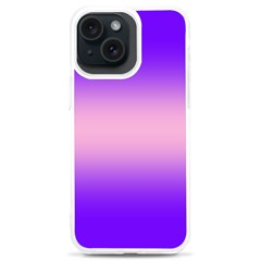 Indigo Violet To Cotton Candy Pink Bilinear Gradient Iphone 15 Plus Tpu Uv Print Case by GradientsOmbre