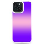 Indigo Violet To Cotton Candy Pink Bilinear Gradient iPhone 15 Plus TPU UV Print Case Front