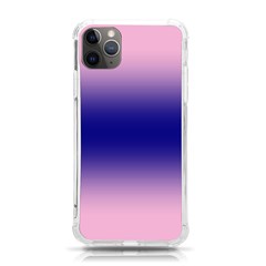 Cotton Candy Pink To Navy Blue Bilinear Gradient Iphone 11 Pro Max 6 5 Inch Tpu Uv Print Case by GradientsOmbre