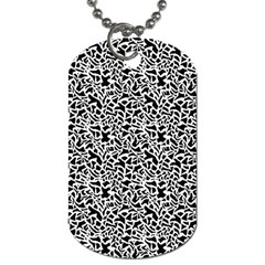 Black White Giraffe Pattern Dog Tag (one Side) by DinkovaArt