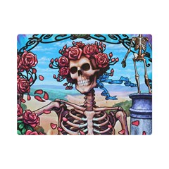 Grateful Dead Hippie Peace Roses Rock Music Legend Premium Plush Fleece Blanket (mini) by Tsamara