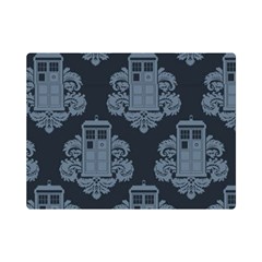 Dr Who Tardis Pattern Premium Plush Fleece Blanket (mini) by Tsamara