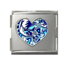 Trippy Dippy Bears Blue Dancing Greatful Dead Skull Steal Your Face Mega Link Heart Italian Charm (18mm) by Salmanaz77