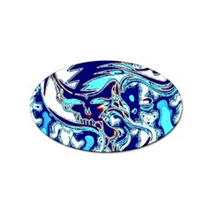 Trippy Dippy Bears Blue Dancing Greatful Dead Skull Steal Your Face Sticker Oval (10 Pack) by Salmanaz77