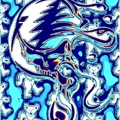 Trippy Dippy Bears Blue Dancing Greatful Dead Skull Steal Your Face Play Mat (rectangle) by Salmanaz77
