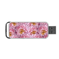 Peonies Nature Bloom Blossom Pink Portable Usb Flash (two Sides) by Tsamara