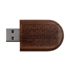Green Leaves Wood Oval Usb Flash Drive by DinkovaArt