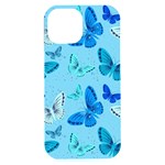 Butterflies Insect Pattern Nature iPhone 15 Plus Black UV Print PC Hardshell Case Front