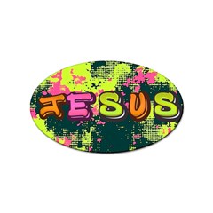 Neon Jesus 8375771 Sticker (oval) by Jabberwonkers