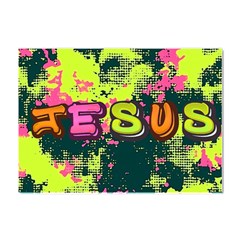 Neon Jesus 8375771 Crystal Sticker (a4) by Jabberwonkers