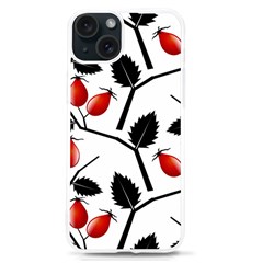 Rose Hip Pattern Branches Autumn Iphone 15 Tpu Uv Print Case by Hannah976