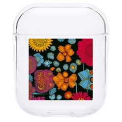 Mid Century Retro Floral 1970s 1960s Pattern 77 Hard Pc Airpods 1/2 Case by violetheavensky