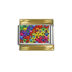 Grateful Dead Jam Bears Gold Trim Italian Charm (9mm) by Tsamara