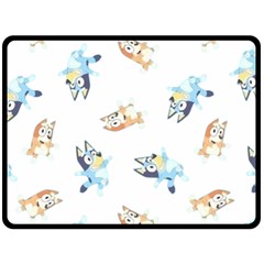Bluey, Bluey Merch, Bluey Pattern, Bluey Bluey, Bingo, Bluey Design, Bluey Dog 80  X 56  Fleece Blanket (large) by avitendut