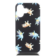 Bluey, Bluey Merch, Bluey Pattern, Bluey Bluey, Bingo, Bluey Design, Bluey Dog Iphone 16 Black Uv Print Pc Hardshell Case by avitendut