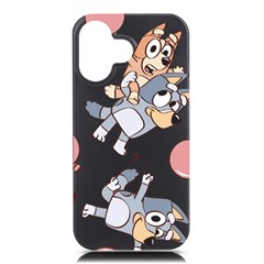 Bluey, Bluey Merch, Bluey Pattern, Bluey Bluey, Bingo, Bluey Design, Bluey Dog Iphone 16 Black Uv Print Pc Hardshell Case by avitendut