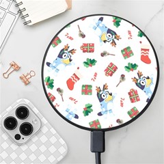 Bluey, Bluey Merch, Bluey Pattern, Bluey Bluey, Bingo, Bluey Design, Bluey Dog Wireless Fast Charger(black) by avitendut
