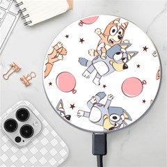 Bluey, Bluey Merch, Bluey Pattern, Bluey Bluey, Bingo, Bluey Design, Bluey Dog Wireless Fast Charger(white) by avitendut